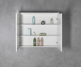 Aqualine Aqualine, KAWA STRIP Galérka s LED osvetlením 80x70x22cm, biela, WGL80S