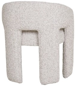 Svetlosivé čalúnené jedálenské kreslo s podrúčkami Monroe – House Nordic