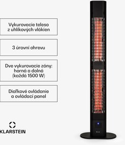 Blumfeldt Heat Guru 3000, sálavý ohrievač, 3000 W, IP54, na vonkajšie použitie, diaľkové ovládanie
