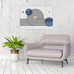 Sklenený obraz - Minimalistická abstrakcia N⁰1 (70x50 cm)