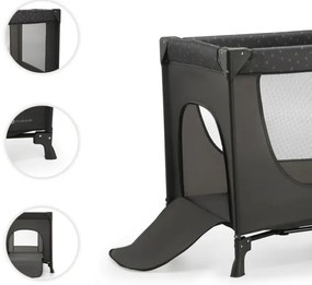 KINDERKRAFT - Cestovná postieľka JOY šedá