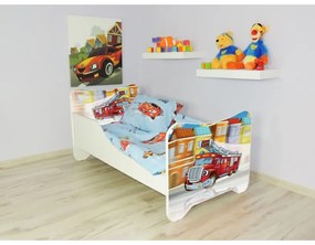 Detská posteľ s obrázkom 160x80 - Hasiči