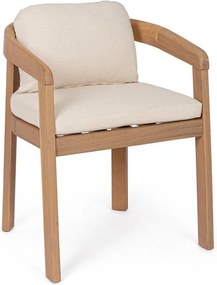 Drevená záhradná stolička v prírodnej farbe Pablo – Bizzotto