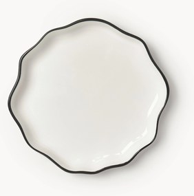 Porcelánové raňajkové taniere's vlnitým okrajom Bia, 4 ks