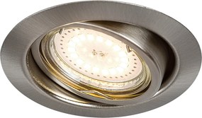 Rabalux LED zápustné bodové svietidlo Lite 3x3W | 240lm | 3000K - set 3 ks, saténový chróm, 1166