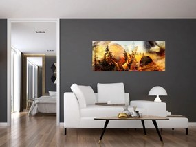 Obraz - Šamanský motív (120x50 cm)