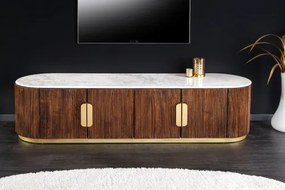 TV-skrinka 45828 Gatsby 170cm Drevo Mango-Biely mramor  - Komfort-nábytok