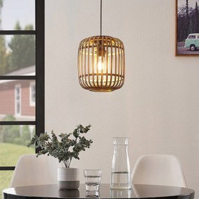 Lindby Marly závesná lampa ratan 1-plameňová