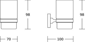 Mexen príslušenstvo, RUFO držiak na kefku, chróm, 7050938-00