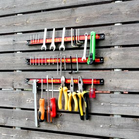 3 x magnetický držiak na náradie nástenná magnetická tyč sada magnetická tyč 46 cm