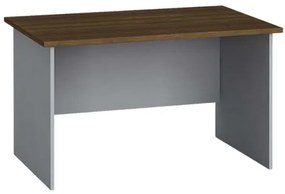 Kancelársky písací stôl PRIMO FLEXI, rovný 120x80 cm, sivá / orech
