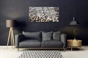 Skleneny obraz Kamene voda umenie 125x50 cm