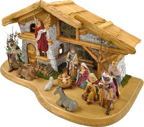 AMADEA Drevený betlehem BEZ FIGURÍK 54 cm