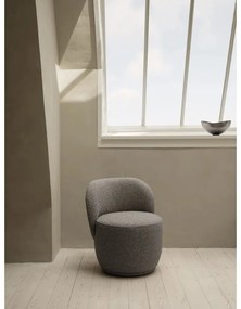 Sivé kreslo z textílie bouclé KUON – Blomus