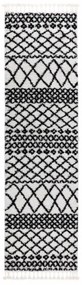 Kusový koberec Shaggy Safi biely atyp 80x250cm