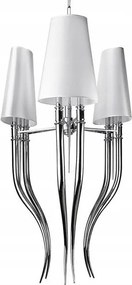 Závesná lampa s látkovými kužeľovými tienidlami do predsiene Diablo E14