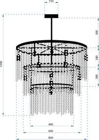 Toolight Rea, Luster Cristal APP1314-CP Black, OSW-07988