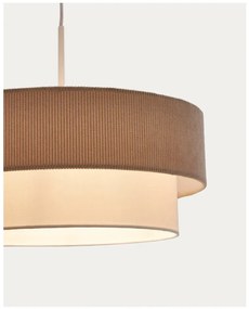 Biele/béžové závesné svietidlo s textilným tienidlom ø 40 cm Bianella – Kave Home