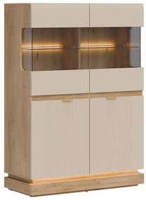 Vitrína Nízka Milton Ml04 Cashmere