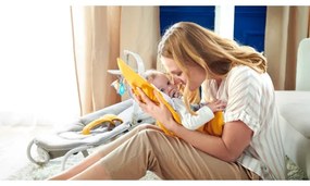 KINDERKRAFT - Detská vibrujúca hojdačka s melódiou FELIO 2 žltá