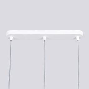 Závesné svietidlo Liro, 3x biele kovové tienidlo