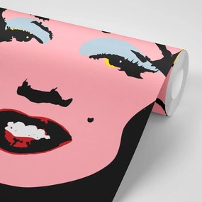 Tapeta pop art Marilyn Monroe na čiernom pozadí - 150x100