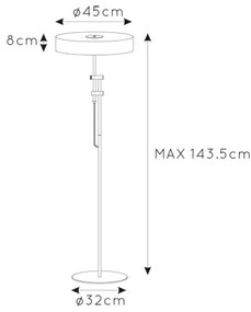 Lucide 30770/02/02 - Stojacia lampa GIADA 2xE27/60W/230V