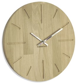 Nástenné hodiny z dubového dreva Flex z201a d-0-x, 30 cm