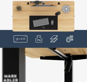 Elektrický výškovo nastaviteľný stôl Mark Adler Leader 7.3 Dub Craft