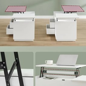 Autronic BONTEC Konferenčný stolík 100x50cm, mdf, drevo, AKF-E1021 WT Farba: Biela