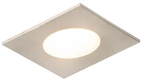 Moderné zapustené bodové svetlo štvorcové oceľ vrátane LED IP65 - Simply