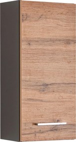 XXXLutz ZÁVESNÁ SKRINKA, dub wotan, grafitová, 30/64/20 cm Held - Online Only kúpeľne - 000307017503