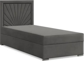 Čalúnená posteľ VICENZA Velvet 90×200 cm sivá