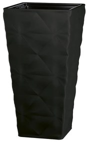 Kvetináč Diva Slim Štvorec 40 čierna