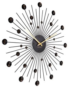 Hodiny v čiernej farbe Karlsson Sunburst, ø 50 cm