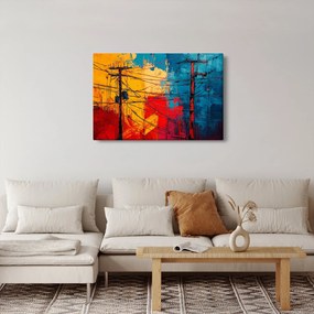 Obraz - Abstraktné elektrické vedenie (90x60 cm)