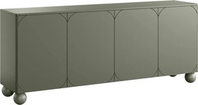 Olivová komoda Sonatia II 200 cm so štyrmi dverami - nohy guľaté