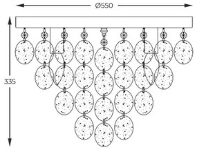 Zuma Line 18366 - Prisadený luster PARDO 8xE14/40W/230V chróm