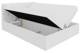 Boxspringová posteľ 180x200 CAROLA - biela + topper ZDARMA