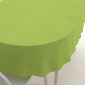 Biante Teflónový oválny obrus TF-003 Hráškovo zelený 80x120 cm