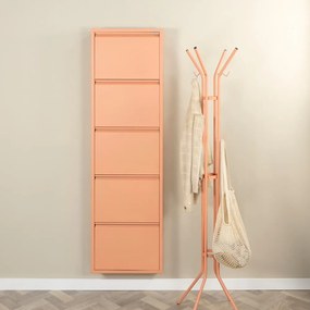 Kovová skrinka na topánky v lososovej farbe Billy – Spinder Design