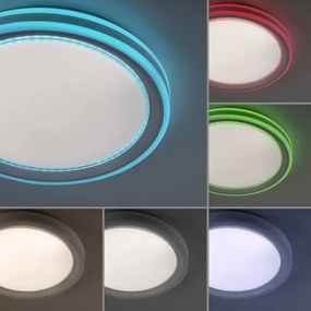 Leuchten Direkt 15154-16-LED RGB Stmievateľné stropné svietidlo EDGING 39W/230V+DO
