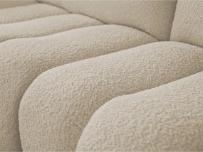 Béžová rohová pohovka z textílie buklé (ľavý roh/s leňoškou) Azra – Bobochic Paris