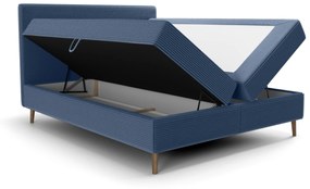 Manželská posteľ 140 cm Napoli Bonell (modrá) (s roštom, s úl. priestorom). Vlastná spoľahlivá doprava až k Vám domov. 1082443