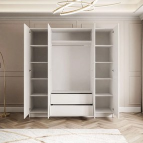 ŠATNÍKOVÁ SKRIŇA BLANCA BIELÝ LESK 4D PUSH