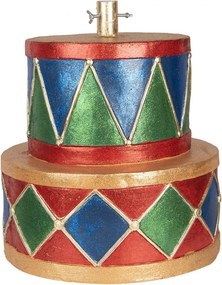 Christmas Tree Stand Drum ? 40x46 Cm Blue Ceramic Material - ? 40*46 cm
