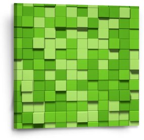 Sablio Obraz Green Blocks 3D - 50x50 cm