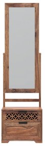 Toaletný stolík so zrkadlom Mira 50x175x40 indický masív palisander Natural