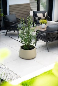 Kvetináč GORDO, sklolaminát, výška 29 cm, béžový