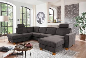 XXXLutz SEDACIA SÚPRAVA, textil, tmavosivá Sit & More - Sedačky - 000144005830